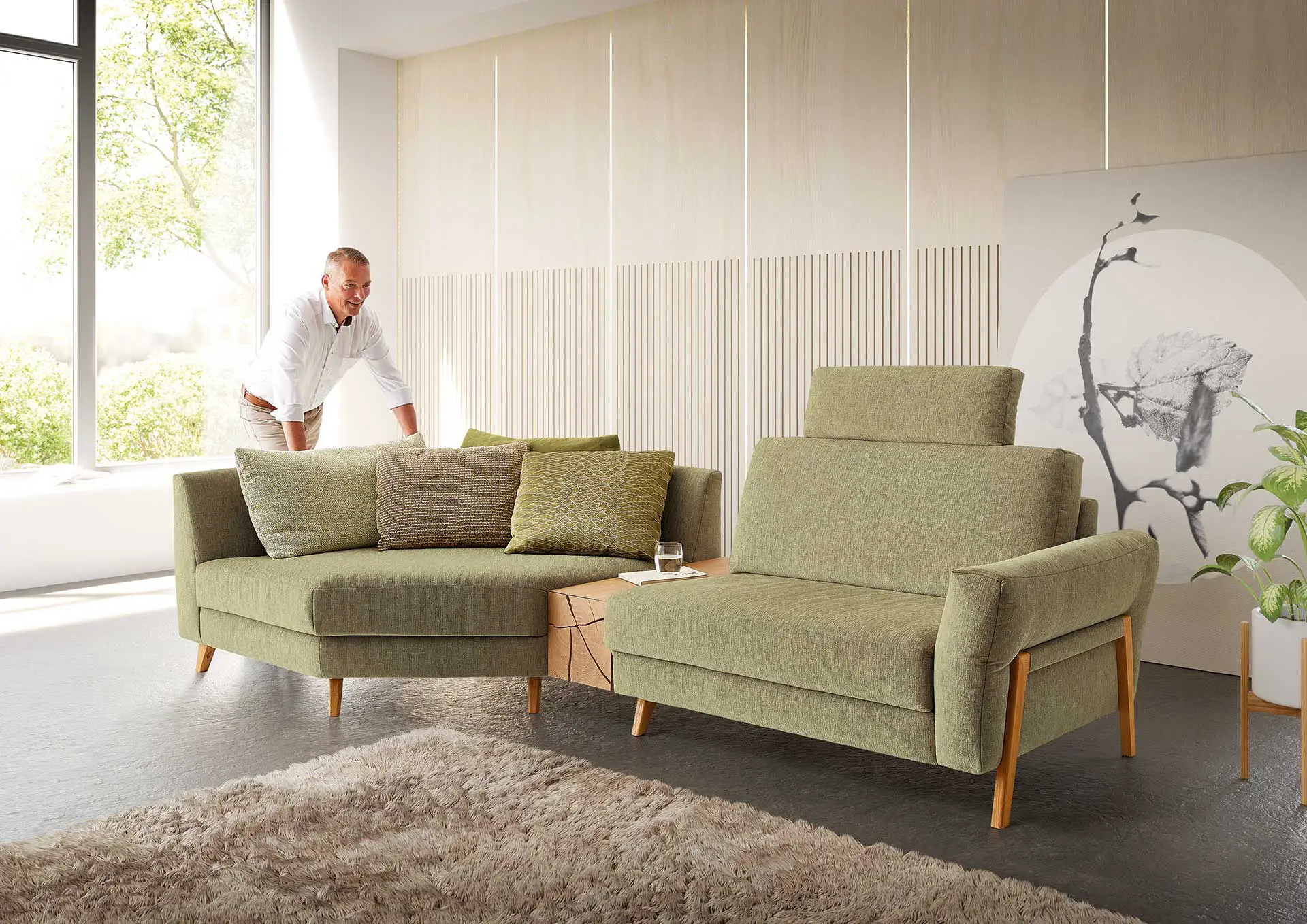 Couchzone-sitzen-und-liegen-koinor-upgrade-textil-gruen9 Koinor Upgrade Sofa – Ansicht 17